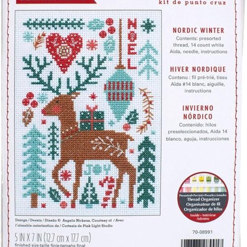 70-08991 Nordic Winter Embroidery Christmas Cross Stitch Kit