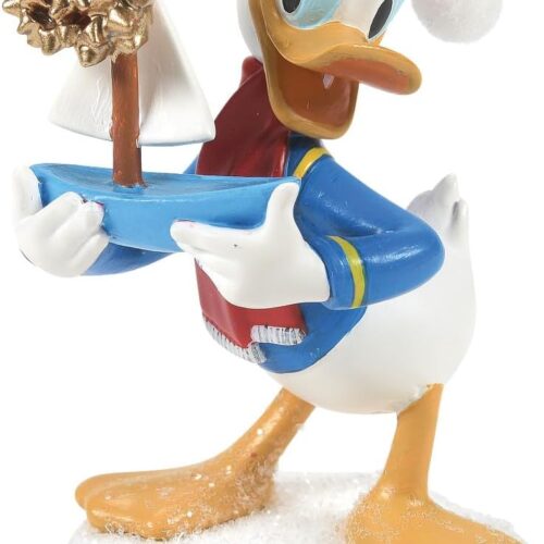 Disney Village Accessories Donald Duck What I Really Wanted Figurine, 2.56 Inch, Multicolor
