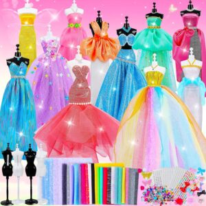 800+Pcs Fashion Designer Kit, Sewing Kit with 4 Mannequins