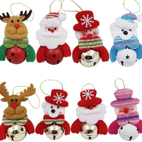 Christmas Tree Plush Ornaments Set for Xmas Home Party Decor 8 Pcs (Set of 8)