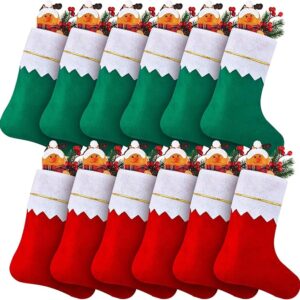 Christmas Felt Stocking Bulk Red Green Christmas Tree Hanging Sock Ornaments