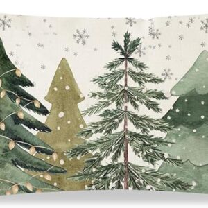Christmas Pillow Covers 12x20 Modern Farmhouse Green Christmas Tree Decorations