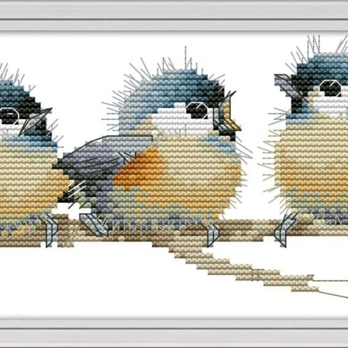 Cross Stitch Kits, Three Birds Easy Patterns Cross Stitching Embroidery Kit