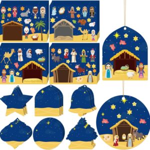 Set of 18 Make a Nativity Scene Sticker Funny Christmas Crafts