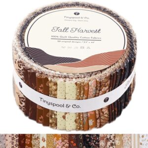 Jelly Roll Fabric Strips for Quilting, Crafting, and Sewing, 40 Strip Assorted Bundle