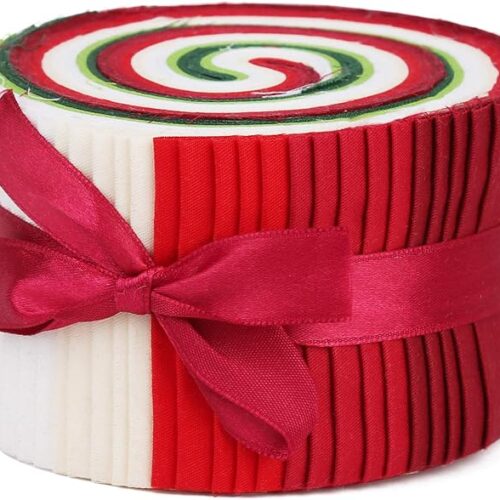 40Pcs Roll Up Cotton Fabric Quilting Strips, Jelly Roll Fabric