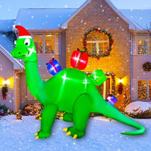 1 10.8 FT Christmas Inflatables Dinosaur Decoration