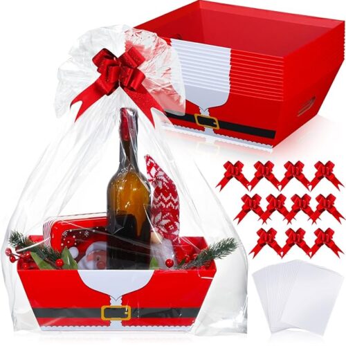 1 12 Pack 12x10x4 Christmas Gift Baskets Empty Bulk