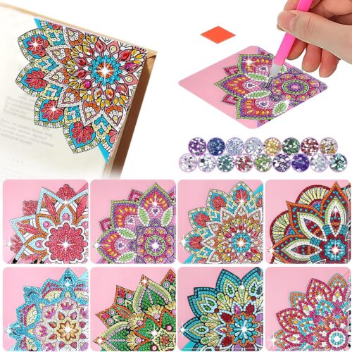 8 Pcs Diamond Art Bookmarks Kit for Adult