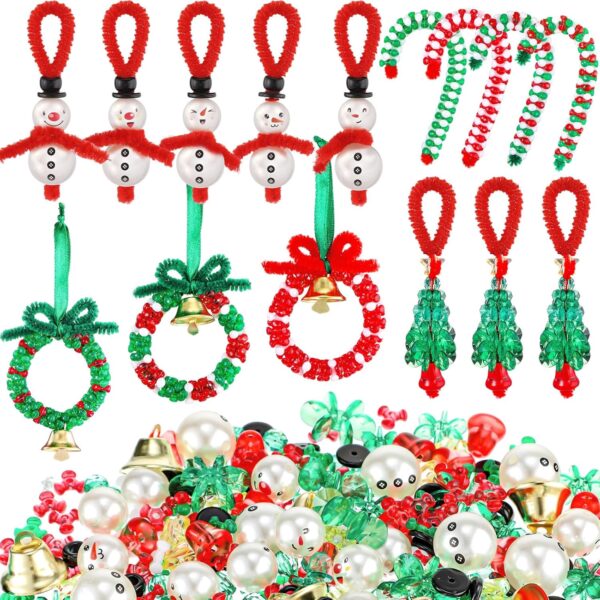 120 Sets Christmas Crafts, 30 Snowmen, 30 Christmas Trees, 30 Wreaths, 30 Candy Canes 1
