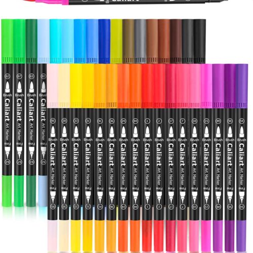 1 34 Double Tip Brush Pens Art Markers, Aesthetic Cute Preppy Stuff