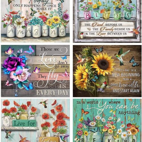 6 Pack Diamond Painting Kits for Adults - Diamond Art Packs Kits