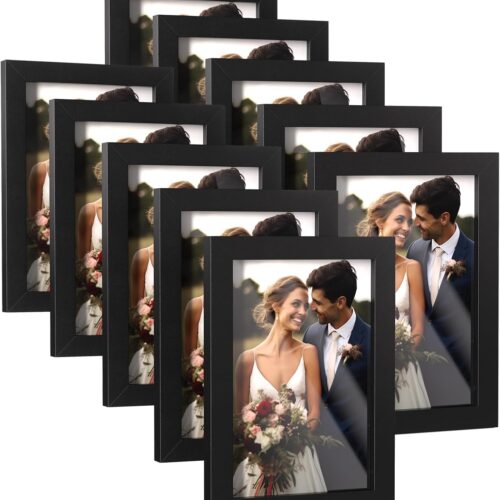 4x6 Inch Picture Frames,Set of 10 Picture Frames  (Black)