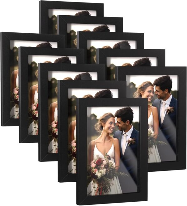 4x6 Inch Picture Frames,Set of 10 Picture Frames (Black) 1