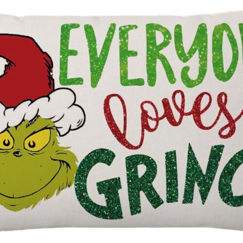1 Christmas Pillow Cover 12x20 inch Holiday Decorations Xmas Throw Pillow Cushion Cover