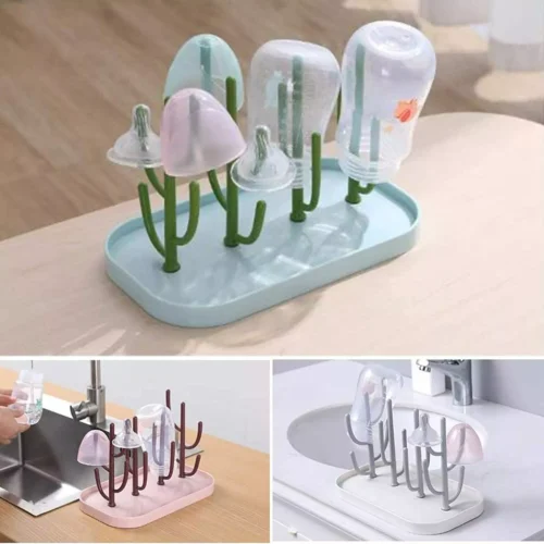 1 Baby Bottle Drying Rack Portable Bottle Dryer Holder Nipples Cups Pump Parts