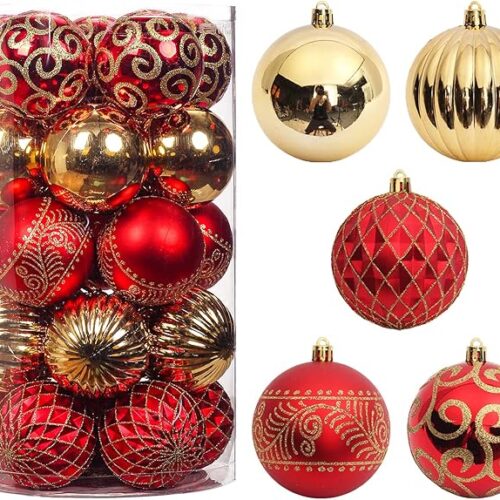 1 20 pcs Christmas Tree Balls, 3.16" Shatterproof