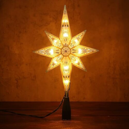 1 11" Warm White Double-Sided Bethlehem Star Tree Topper