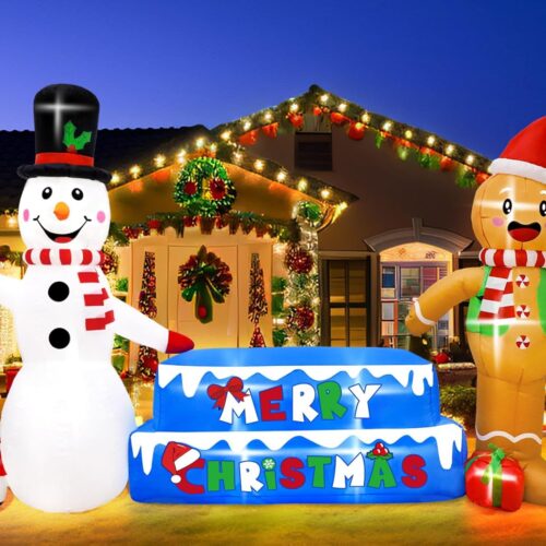 1 10 FT Inflatable Snowman Christmas Inflatables Outdoor Decorations