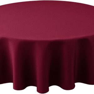 Textured Fabric Christmas Tablecloths Round 60"