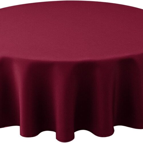 1 Textured Fabric Christmas Tablecloths Round 60"