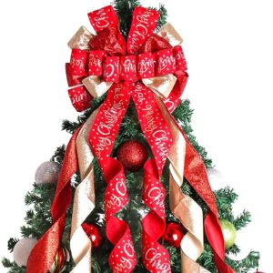 Christmas Tree Topper Christmas Wreath Bow 45"x13"
