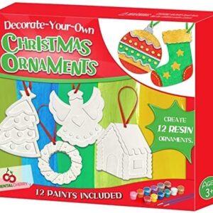 DIY Christmas Tree Decorations Resin Ornaments Kits (Includes Paints Brushes)