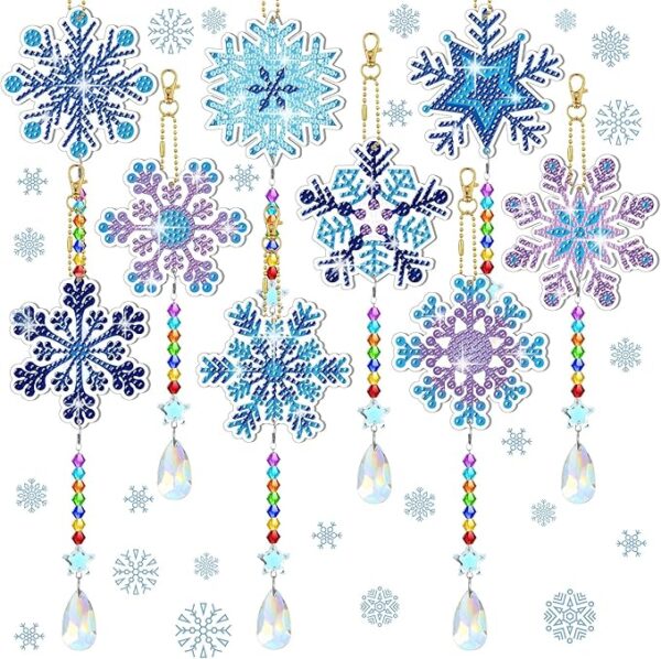 9 Pcs Christmas Diamond Art Suncatcher 1