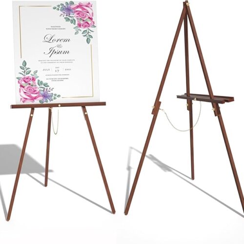 63" Portable Tripod Wood Artist Easel