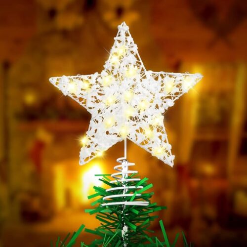 Christmas Tree Topper 20 LED Lights Star Two Modes