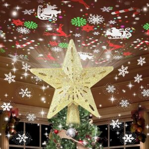 Christmas Tree Topper Lighted with 8 Projection Modes