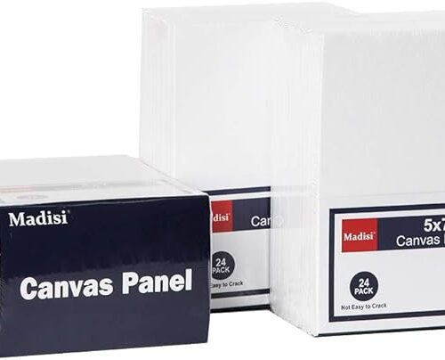 Painting Canvas Panels 72 Pack, 5X7, Classroom Value Pack Art Canvas