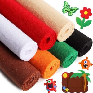 7 Rolls 8x35 Inch Assorted Color Non-Woven Acrylic Craft Fabric