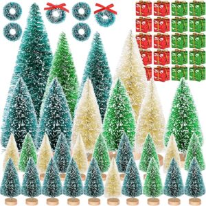 6 Pcs Artificial Mini Christmas Trees Set
