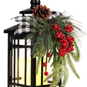 Metal Christmas Decorative Candle Lantern with Led Light
