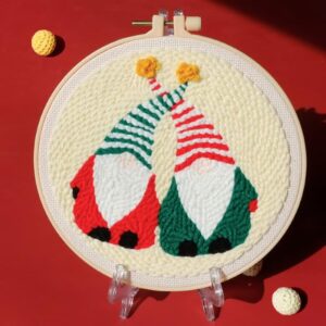 Christmas Elves Hand in Hand Cross Stitch Hoop Craft