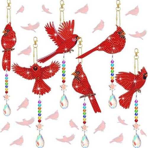 6 Pcs Diamond Art Wind Chimes Christmas Diamond Art Kit