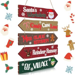 Christmas Hanging Arrow Sign Wood Christmas Decorations