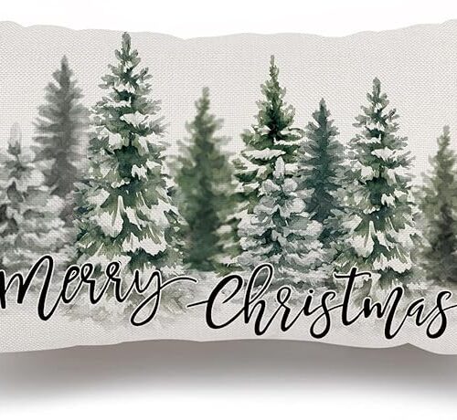 12 x 20 Inch Trees Throw Pillow Cover Decorative Rectangle Pillow Cover