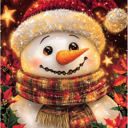 5D Diamond Painting Kits Art for Adults,  Snowman Diamond Painting (12x16inch)