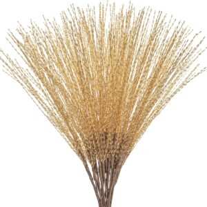 Champagne Gold Christmas Tree Picks Sprays Set of 20 No Glitter Christmas Tree Topper Picks