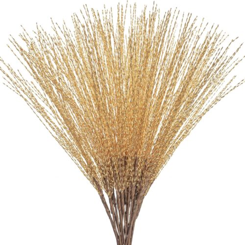 Champagne Gold Christmas Tree Picks Sprays Set of 20 No Glitter Christmas Tree Topper Picks
