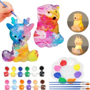 Kids Stocking Stuffers for Girls, Bear Deer Kids Painting Set Night Light
