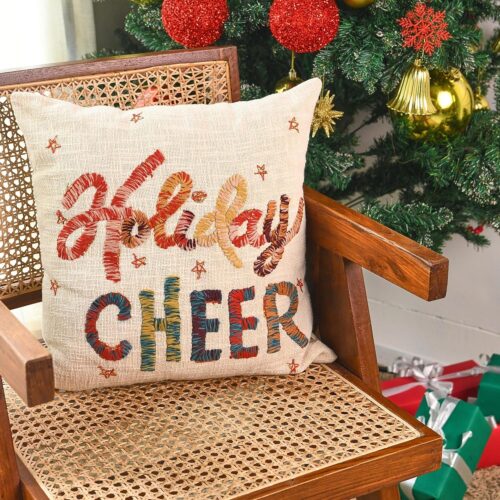 Christmas Pillow Covers 18x18, Decorative Couch Pillows for Living Room, 100% Cotton Boho Pillow Case or Cute Pillows