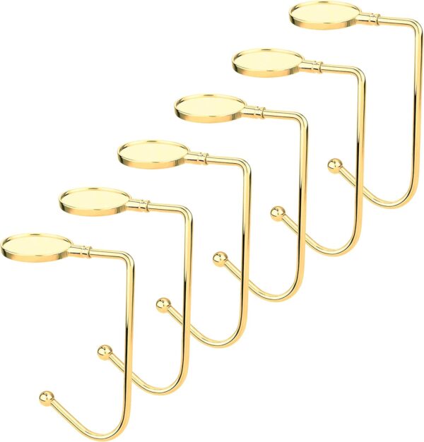 6 Pack Non-Slip Stocking Mantel Holders Hooks Hanger (Gold) 1