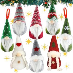 Christmas Gnome Ornaments 8 Styles Christmas Tree Decorations Hanging Christmas Ornaments Set