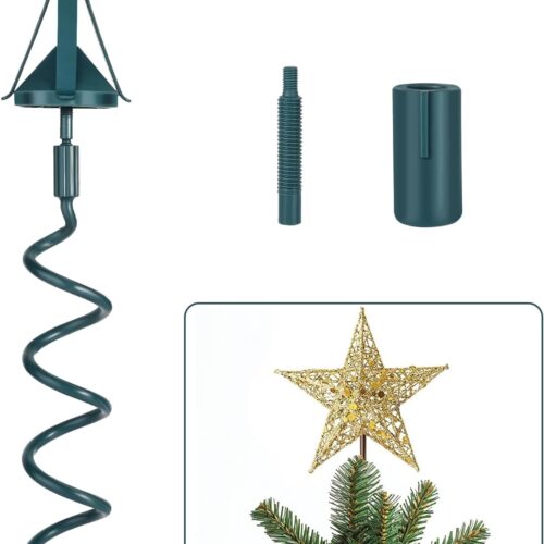 1 Twist-on Holiday Universal Tree Topper Stabilizer Heavy Duty Plastic Tree Topper Xmas Tree Stabilizer for Stabilizing Tree top Ornaments Fits Most Basic Types