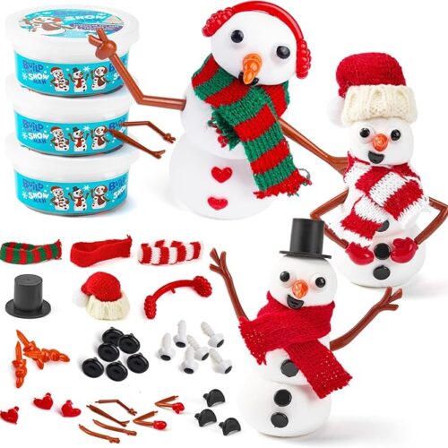 1 3 Pack DIY Snowman Christmas Craft Kit for Christmas Arts and Craft Activities