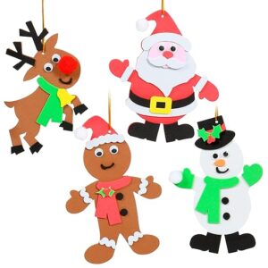 Create Your Own Christmas Characters - Set of 4 - Magnets and Christmas Tree Decorations