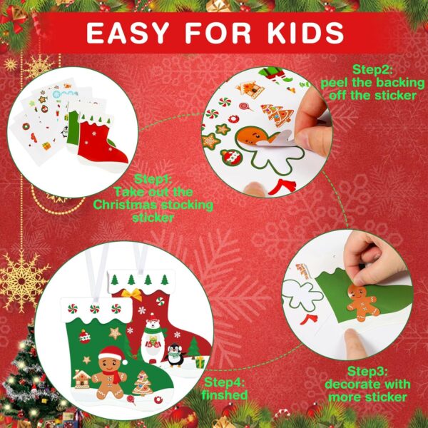 48 Pcs Christmas Stockings Christmas Tree Stockings Ornaments Kit 5